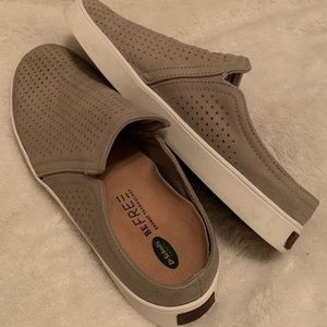 Dr Scholls slip on mule sneaker in tan